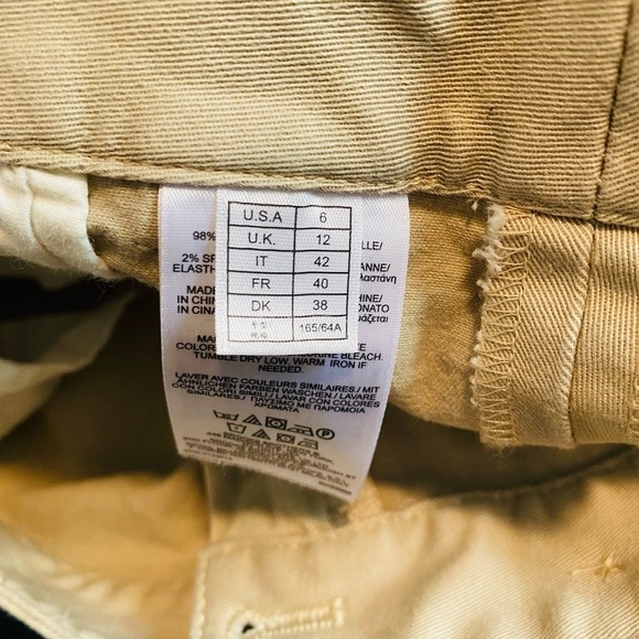 Brooks Brothers Khaki Skirt with Front Pleat and Button Tie Back Businesswear - Picture 6 of 6